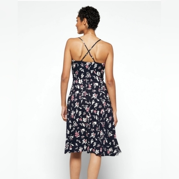 NINE BRITTON ANGIE FLORAL SPAGHETTI STRAP KNIT MIDI DRESS SIZE MP W/POCK… - Picture 10 of 13